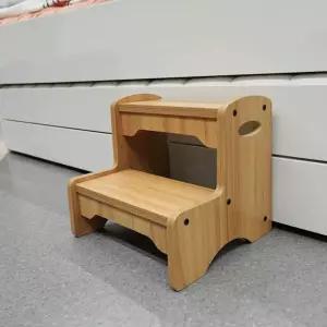 2단 원목 발판 계단 스툴 작업 미니 디딤판 작업 안전