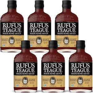 루퍼스 티그 위스키 메이플 바비큐 소스 6팩 천연 재료를 사용한 프리미엄 수상 경력에 빛나는 대담한 맛