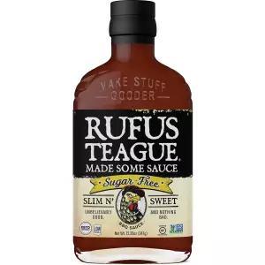 루퍼스 티그 무설탕 바비큐 소스 슬림 은 스위트 스테비아를 곁들인 케토 천연 재료 저칼로리 수상 경력 텐