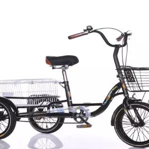 가족 삼륜자전거 접이식 전기 관광지 성인용 출퇴근 바구니 배터리 애견 자전거 가족용