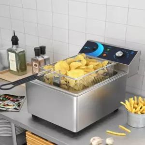 감자 튀김기 전기 업소용 행사 튀김기계 돈까스 튀기기 튀김 핫도그 프라이 단일 소형