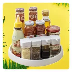 선반 수납 씽크선반 회전정리대 트레이 원형 회전 양념통수납