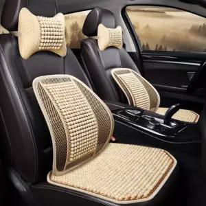 차량용 원목 구슬 여름 시트 방석 등받이 통풍 매트 쿠션