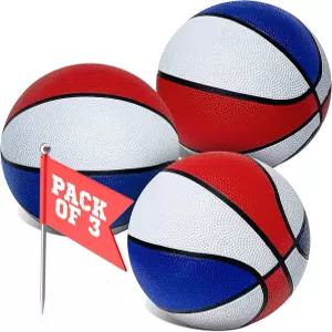 보타비 레드 화이트 블루 미니 농구 세트 아케이드 게임 - 실내 실외 및 농구에 적합한 3인치 7인치 주니어