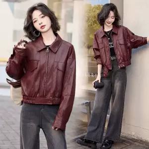 타노스여자 데일리룩 자켓 가죽 가을 캐주얼 KUK3