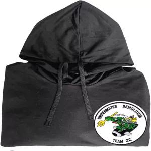 247MBroiderY Udt 22 수중 철거 팀 유닛 자수 셔츠 블랙