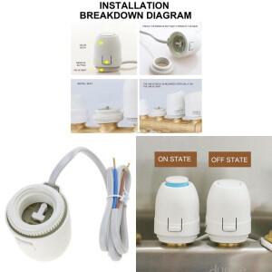 220V 정상 폐쇄 전기 열 액추에이터 30x1.5mm 온도 조절 라디에이터 밸브 교체 물 분리기