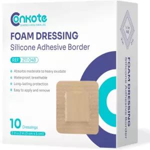 콘코트 실리콘 폼 드레싱 2인치 X 관리용 대형 붕대 10개 상자