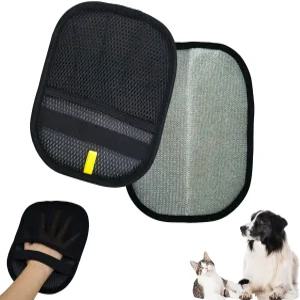 고양이와 개를 위한 에어리피타 애완동물 제모 장갑 - 업그레이드된 다섯 손가락 정전기 재사용 매직