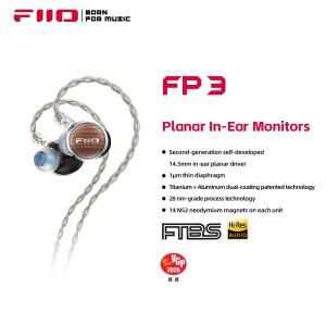 FiiO FP3 HiFi 14.5mm 평면 다이어프램 드라이버 이어폰, 목재 페이스플레이트, 오디오파일 음악가용 0.78m