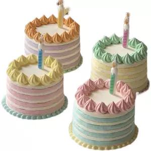 모조 생일 케이크 기념일 디저트 장식 룸 촬영 소품 스튜디오 모형 케익 파