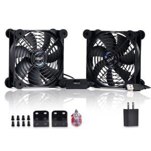 SCCCF USB 듀얼 120mm 제어 팬 평면 TV 수신기 라우터 DVR 플레이스테이션 Xbox 컴퓨터 캐비닛 쿨러용 5V 휴대용