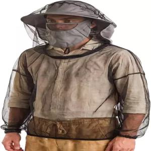 큐티크롭 1세트 모기 재킷 수트와 목 덮개가 있는 선햇 방지 의류 남성 여성 벌레 네트 메쉬 천으로 정원