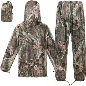 벌레 모자 모기 방지 의류 재킷 및 바지가 포함된 길레오 카모 기피 수트