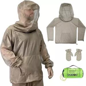 로밍라이더 모기 재킷 남녀 후드가 달린 버그 초미세 메시 모기장 수트 의류 미트