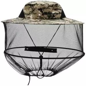 모기장 모자 조절 가능한 양봉가 경량 및 접이식 벌레 머리망 야외 하이킹 캠핑용 자외선 차단 폴리에스터