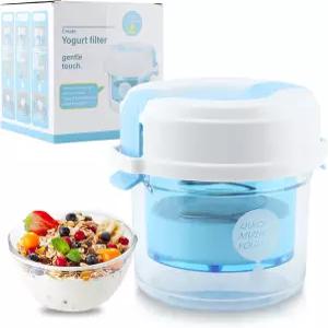 뚜껑이 있는 그릭 요거트 스트레이너 초미세 메쉬 나일론 메이커 재사용 가능한 필터(450g) 건조 분리기