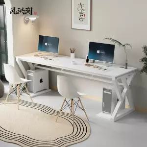 2인용 컴퓨터 책상 서재 00x60x76cm 게이밍 PC방 올화이트 커플 사무용