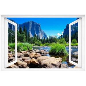 원피스 가짜 창문 벽장식: 요세미티 마운틴 씬 (48