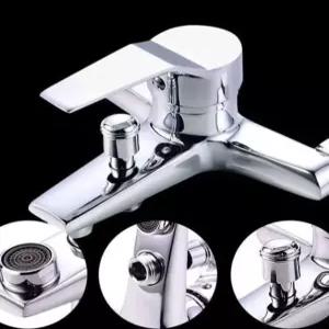 동관 샤워수전 욕조 3방향 온수 매립형 수도꼭지 욕실 스텐 욕조수전 샤워 교체 혼합