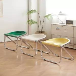 접이식 아크릴 테이블 협탁 인테리어 카페 틈새 투명 의자 책상 탁자 세트 모던 간이