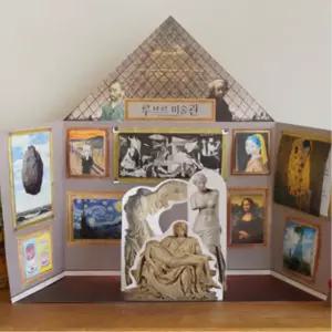 어린이집 미술 활동 루브르 미술관 북아트 5세트 쉬운설명 입체학습 시청각