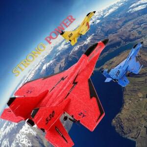 ZY-530 RC 비행기 2.4G 글라이더 조명 고정 날개 손으로 던지는 EPP 폼 MIG 프로 어린이 장난감 항공기 RTF