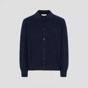 [백화점 매장정품] 빈폴 멘 케이블 칼라넥 카디건 - 네이비 (BC615AC13R) 클래식한, 스타일완성