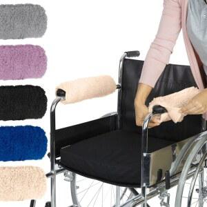 바이브 휠체어 팔걸이 패드(2개 PCS) - 운송용 메모리 폼 양가죽 쿠션 액세서리 , 노인용, 장애인용 사무용 의자용 소프트 서포트