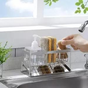 주방 세제 정리대 싱크대 세제 정리대 물빠짐 스테인리스 수세미 다용도 설거지 스펀지 선반