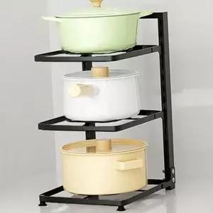 싱크대정리대 프라이팬 정리대 냄비 주방 싱크대 탄소강 선반 수납 다용도 높이 다단 조절