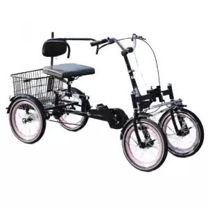 접이식 자전거 성인 4륜 네발 장보기 사륜 합금 폴딩 쇼핑카 실버카