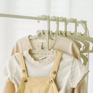 아동 옷걸이 길이조절 신생아 아기용 유아 옷걸이 아동용 레이어드 미끄럼 튼튼한 공간 정리 아이 방지