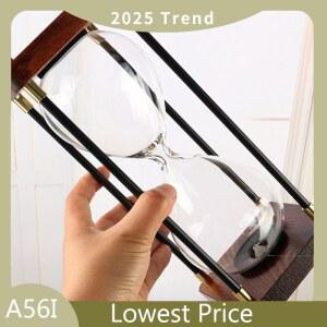 ABDD 대형 모래시계 시간 60분 장식용 나무