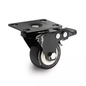 신흥캐스터 소형 흑색 캐스터 바퀴 5cm(2인치) 토탈락 회전브레이크형