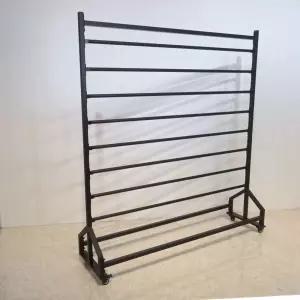 이동식 원단 행거 6단 수납 거치대 샘플 옷걸이 필름 전시 직물 진열대