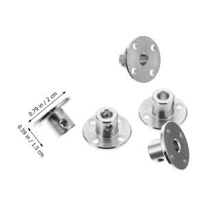 10개 플랜지 샤프트 커플링 강철 모터 커넥터 RC 비행기 보트 DIY 열처리 내구성 안정적인 성능