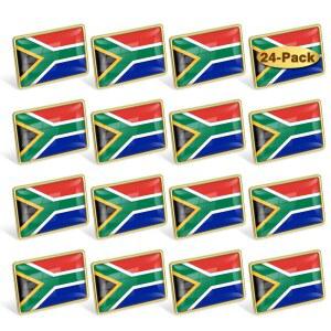 남아프리카 국기 라펠 핀 벌크 - 금속 브로치 배지 기념품 남성 여성 의류 가방 모자, 메탈, 보석 없음