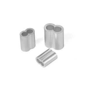 호환품100개 알루미늄 8자형 슬리브 와이어 크림프 페룰 코드 잠금 케이블 스토퍼 로프 하드웨어 1.5 2 3M