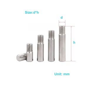 304 스테인리스강 슬롯 원통형 핀 외부 나사 포함 Gb878 포지셔닝 핀 샤프트