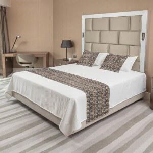 앰베손 페이즐리 침대 러너 빈티지 침구 자카드 세트 장식 오리엔탈 장식용 허름한 일러스트