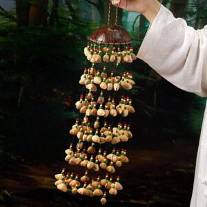 너트쉘 핸드 사운드 힐링 음악 크랭크 껍질 수제 릴렉스 차임 요가 휴대용 명상