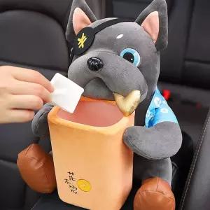 자동차 인형 티슈 박스 휴지통 차량용 팔걸이 콘솔박스 휴지 수납함 캐릭터
