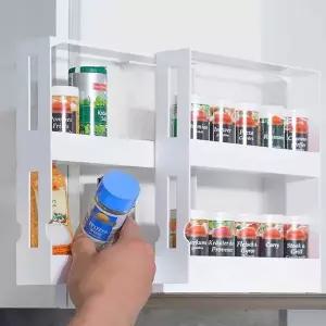 주방 2단 회전식 정리대 양념통선반 양념선반