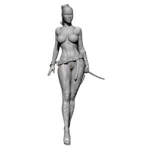 1/24 레이디 데스 여성 전사 언페인팅 레진 빌딩 키트 피규어 프라모델 인형 차고