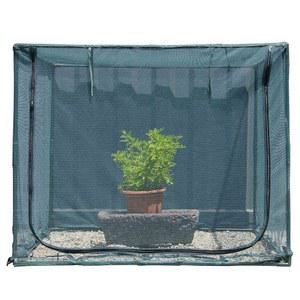 네모 스퀘어 4피트 4인치 그물 커버 3.3피트 높이의 농작물 케이지 해충 보호 채소 과일용 내구성 있는 식물 정원망 4개의 말뚝이 포함되어 있습니다