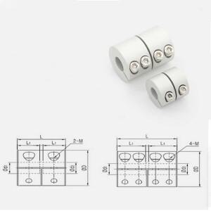 1Pcs 내부 구멍 8101212.714~20mm D32L45  D40L50 통합 알루미늄 합금 리지드 커플링 변속기 스테핑 서보