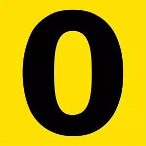 마이티 라인 0 번호 다이 컷 위치 마커 팔레트 및 기계 표시용 대형 데칼 스티커 튼튼한 필 앤 스틱 산업