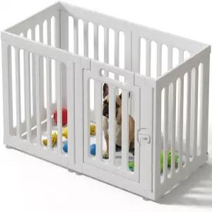 문이 있는 강아지 놀이펜 실내외에서 사용할 수 휴대용 대형 도구가 필요 없는 조립형 모던 펫 개 고양이