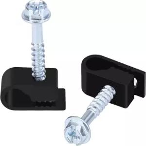 나사 고정 장치가 있는 TKCHAX 케이블 클립 동축 이더넷 전기 벽돌/스투코 사이딩 실외 벽걸이용 자외선